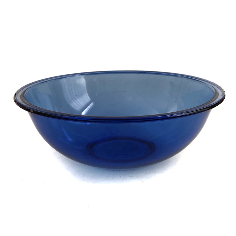 Vintage PYREX 4.0 Liter Cobalt Blue MIXING BOWL #326 Made In USA